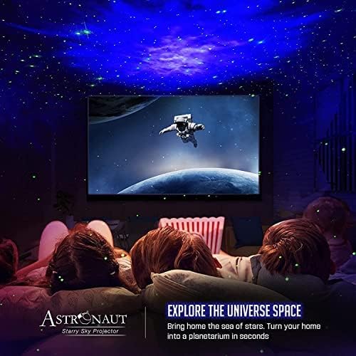 Astronaut Figure Galaxy Star Projector Decorative Night Light with Remote NEW