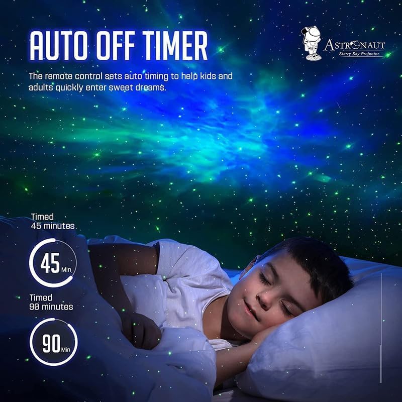 Astronaut Figure Galaxy Star Projector Decorative Night Light with Remote NEW