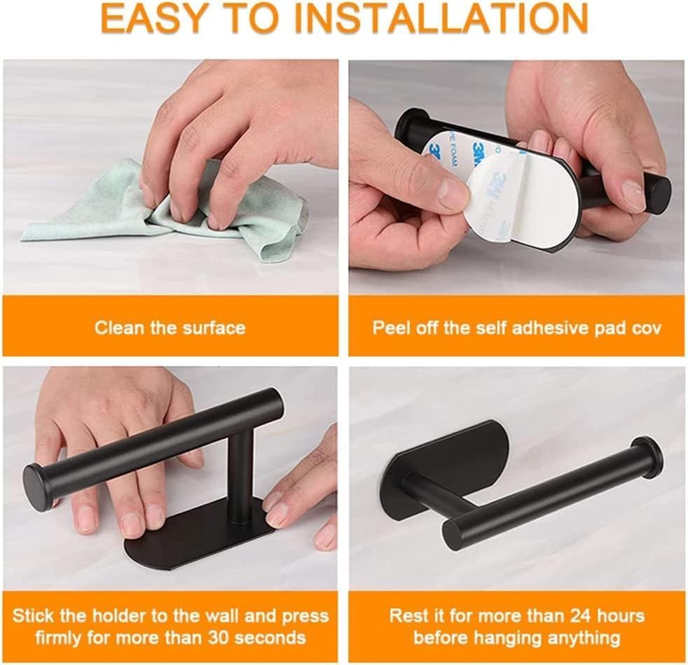 2 Piece Stainless Steel Wall Mounted Toilet Paper Holder for Bathroom DEMO