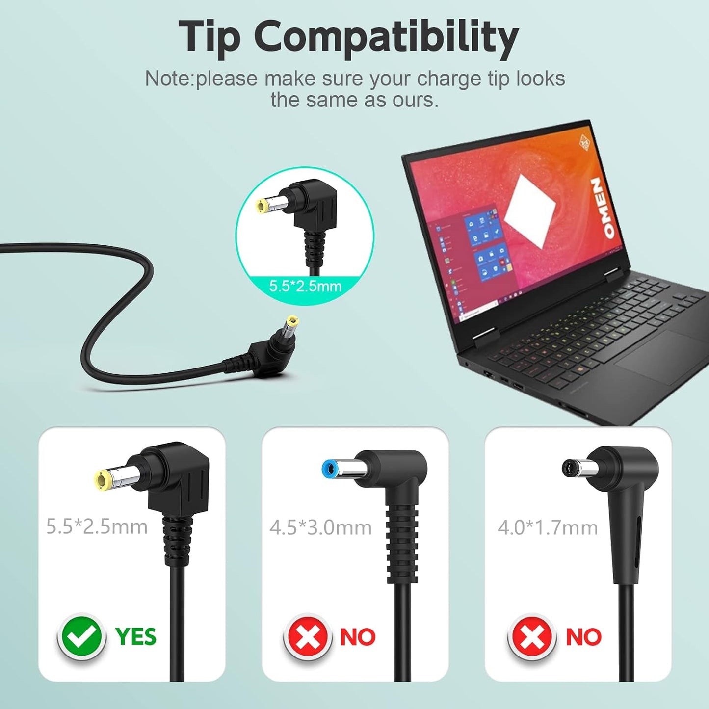 65W 19V Black Power Adapter Charger for JBL ASUS Toshiba Laptops DEMO