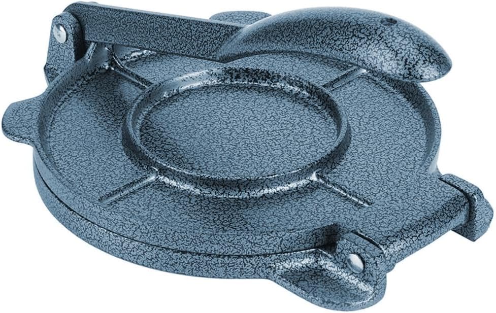 ViviCreate 8" Heavy Duty Cast Iron Tortilla Press with 100pcs Paper Blue NEW