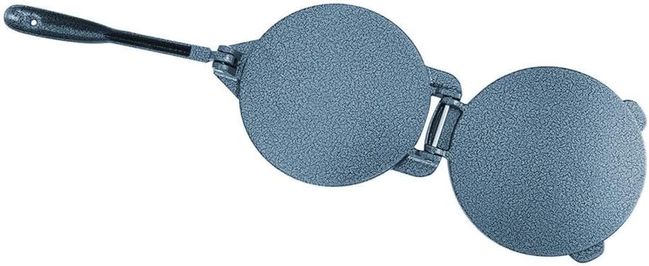 ViviCreate 8" Heavy Duty Cast Iron Tortilla Press with 100pcs Paper Blue NEW