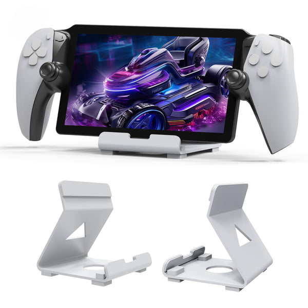 Multifunctional Tablet Stand Portable Gaming Console Holder in White NEW