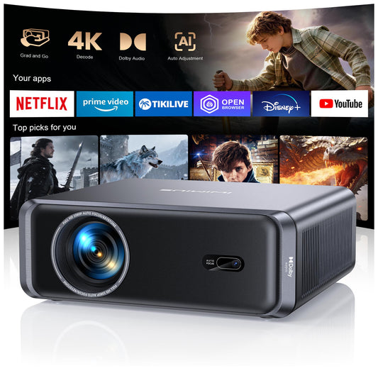 iWIMIUS P65 4K Projectors Smart Portable Projector with Dolby Audio, 1000 ANSI