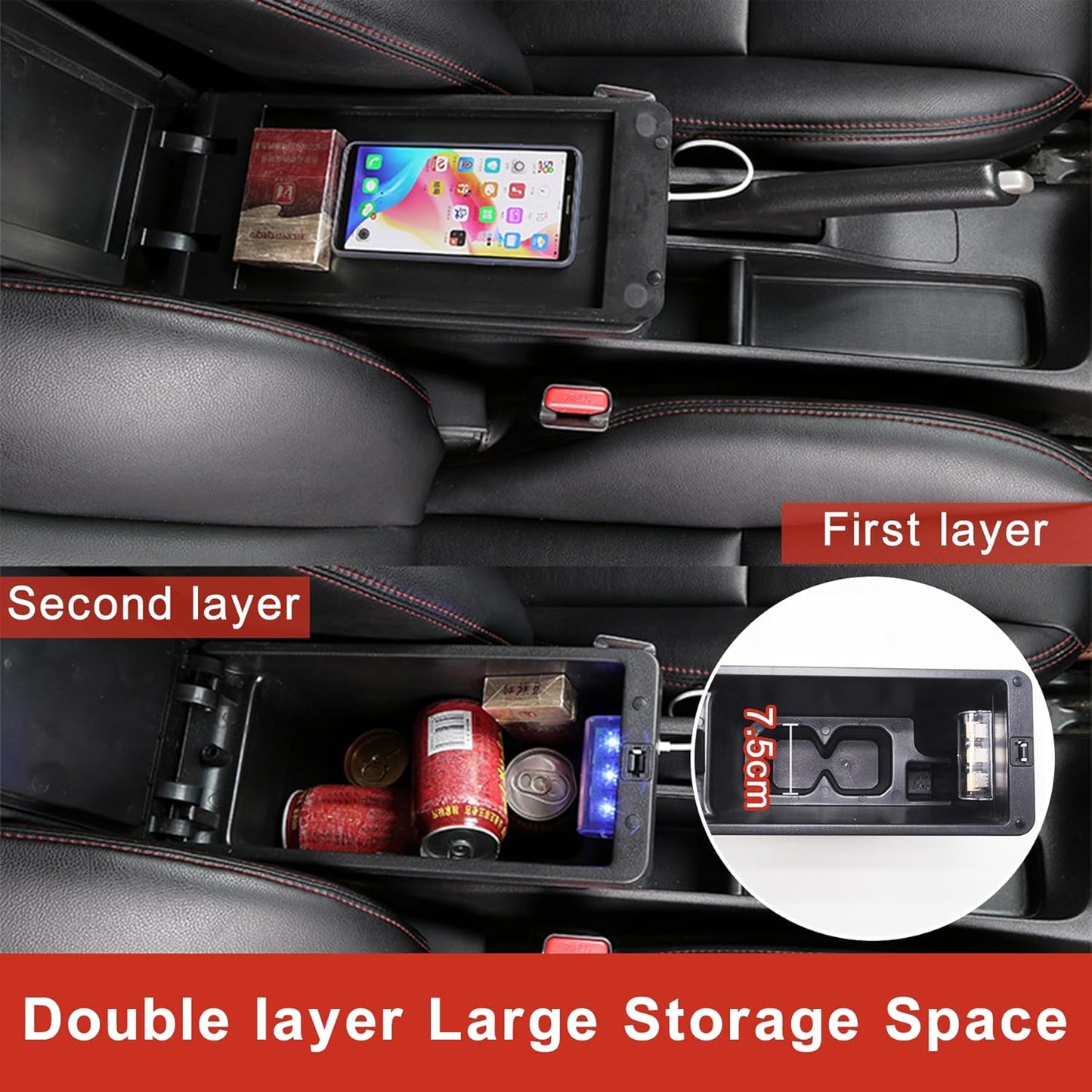 Adjustable Center Console Organizer Tray for Suzuki Jimny JB64W JB74W NEW