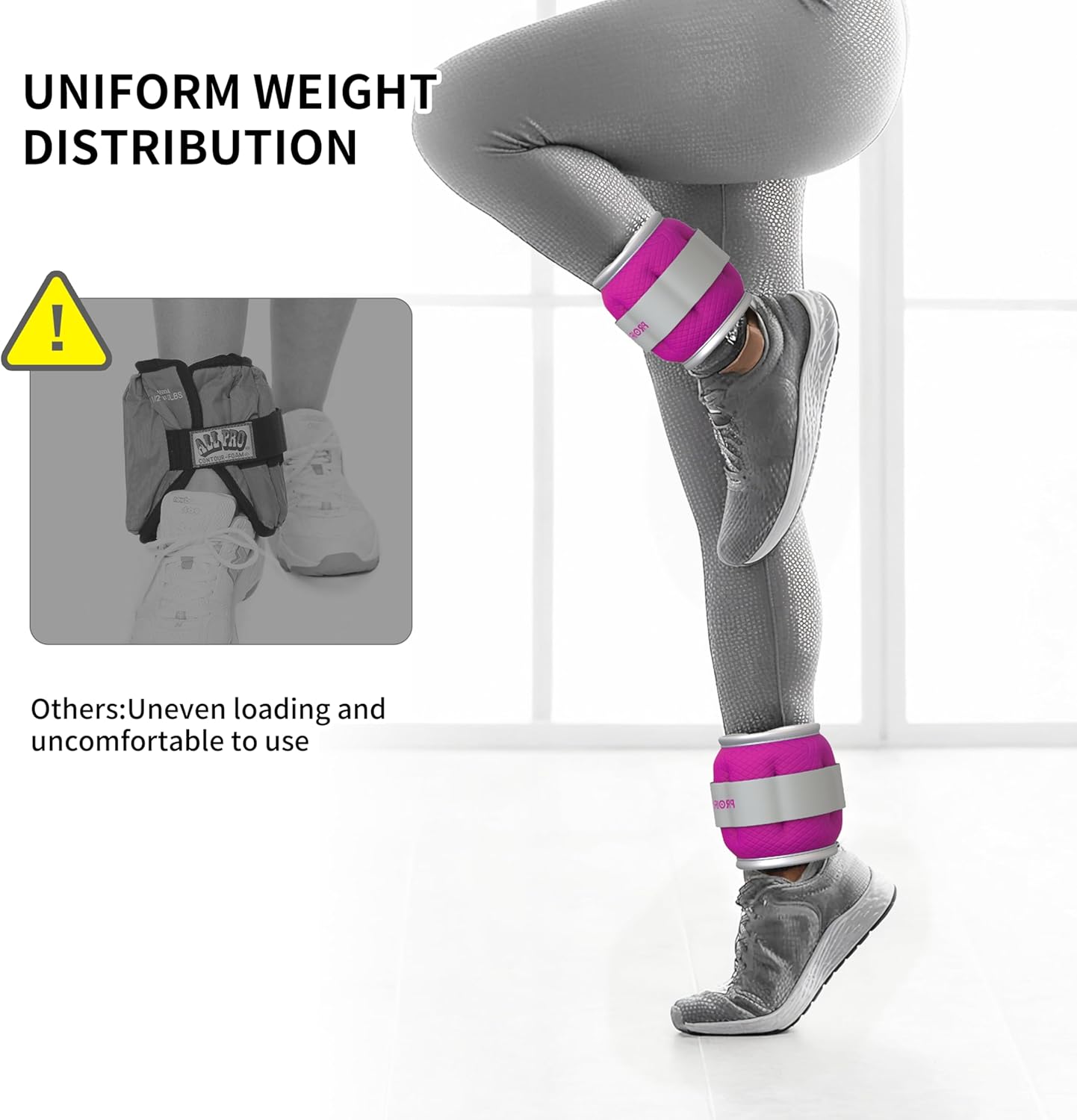 PROIRON Reflective Wrist & Ankle Weights Set, 2 x 0.5kg Adjustable Workout NEW