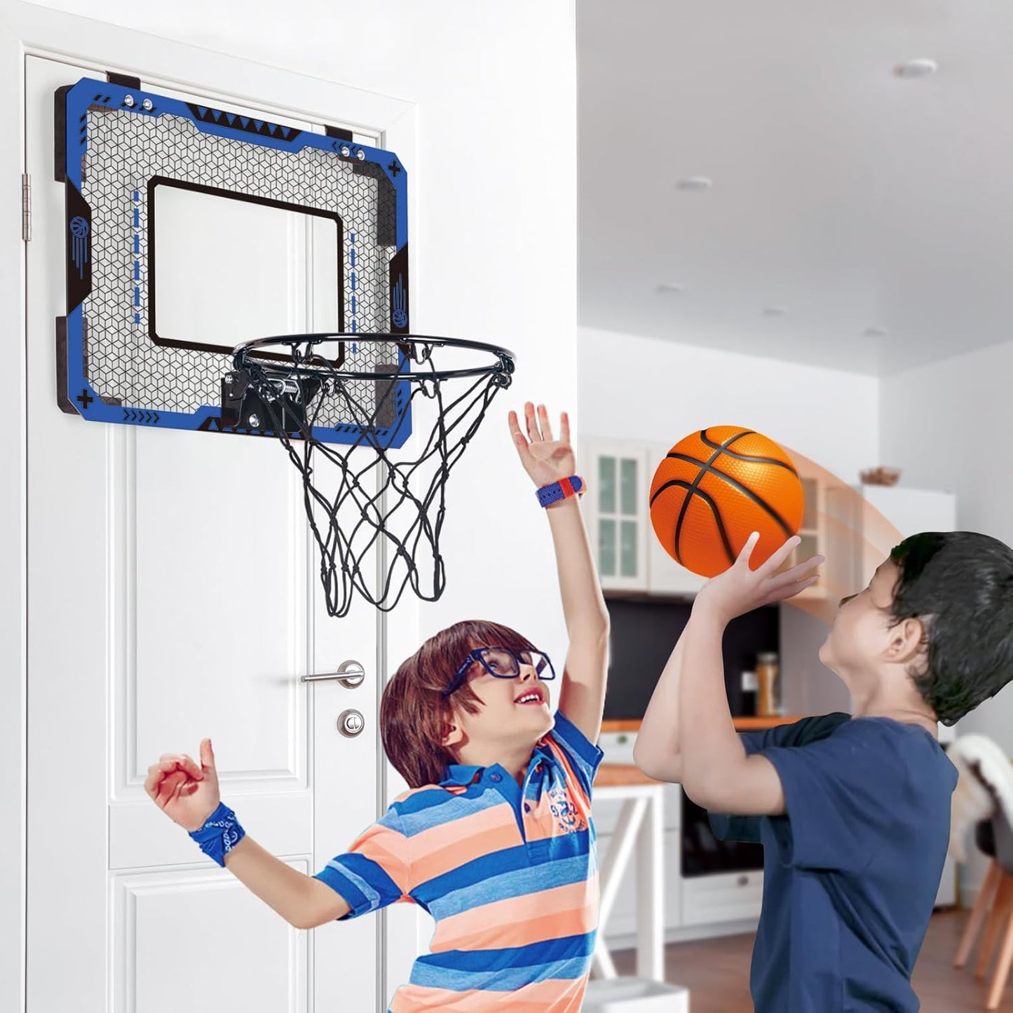 OCHIDO Mini Toys Basketball Hoop for Kids Indoor Door Room with 3 Balls NEW