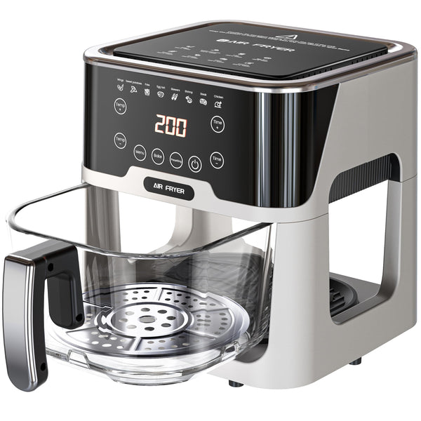 Billord 5.2L Air Fryers Digital Air Fryer Oven with Detachable Glass Pot, NEW