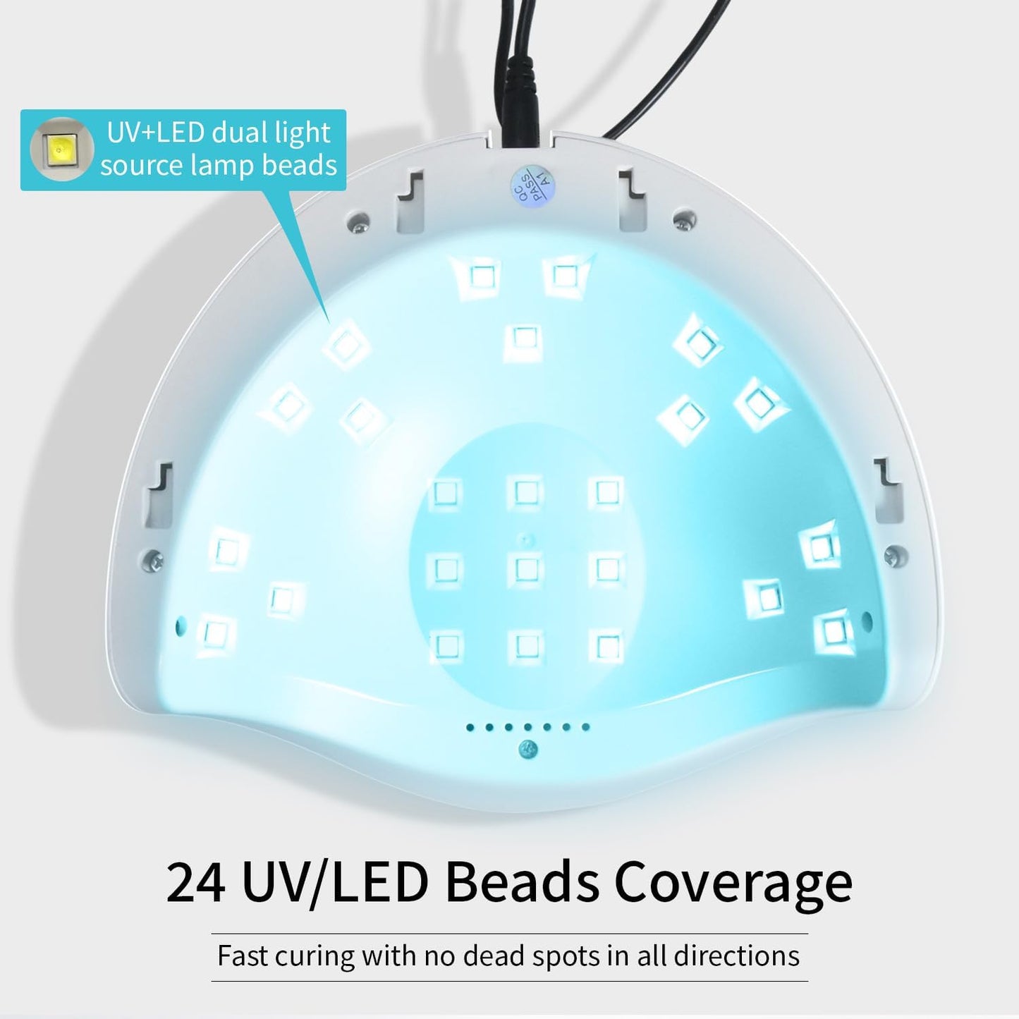 Salon-Grade UV LED Nail Lamp for Curing Gel Polish, White Dryer Machine DEMO