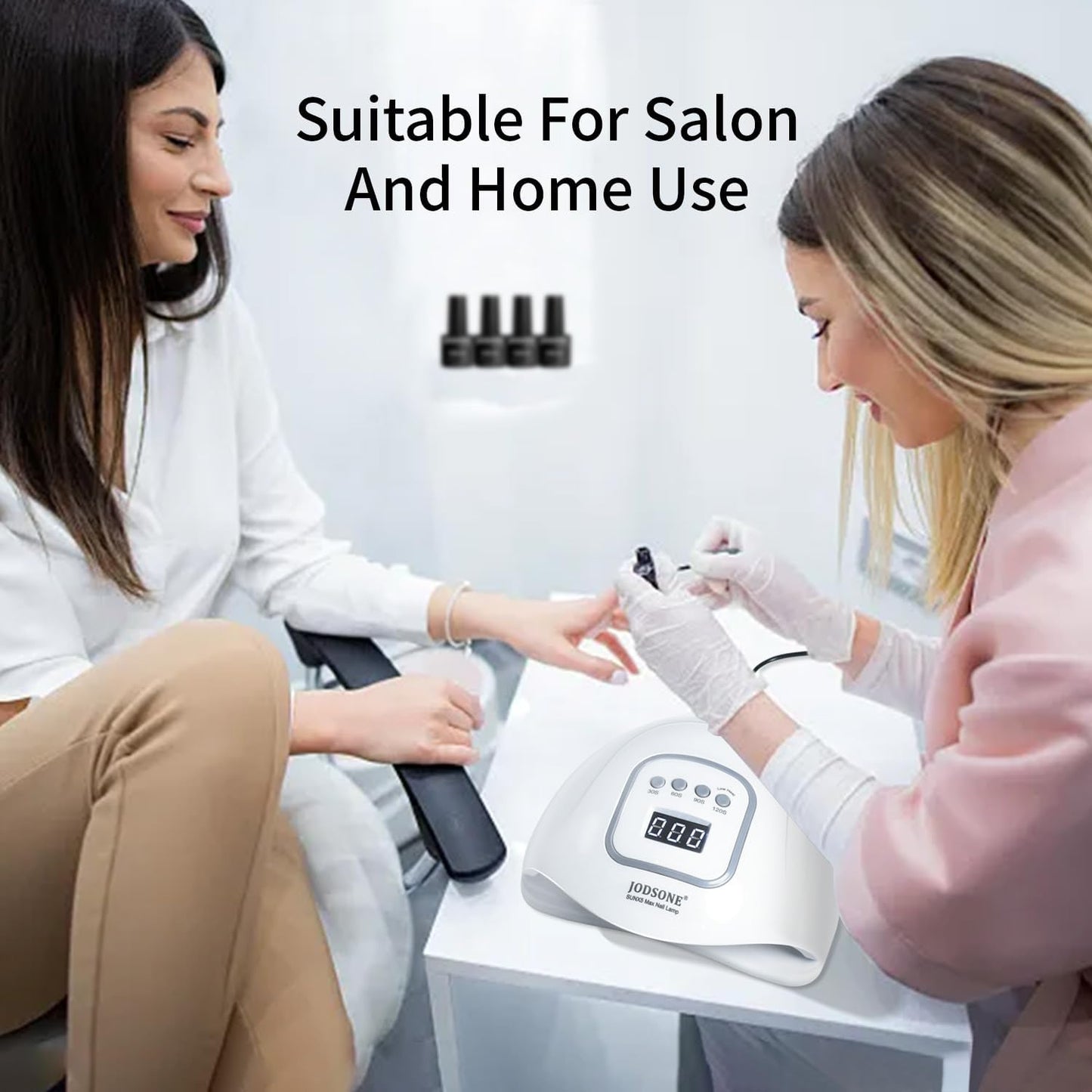 Salon-Grade UV LED Nail Lamp for Curing Gel Polish, White Dryer Machine DEMO