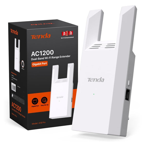 Tenda AC1200 Dual Band WiFi Range Extender with Gigabit Ethernet Port - NEW