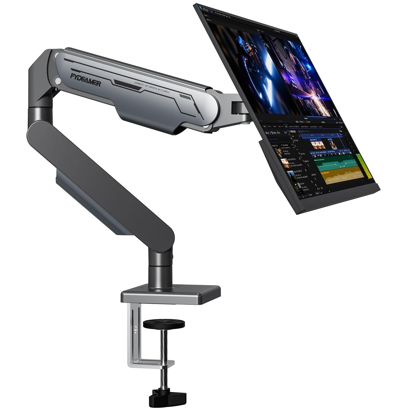 Fydeamer Heavy Duty Gas Spring Monitor Mount for 17-32 Inch Screens Black NEW