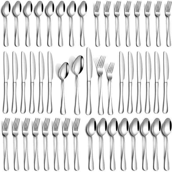 40-Piece Stainless Steel Flatware Set Service for 8 Cutlery Silver Standard NEW