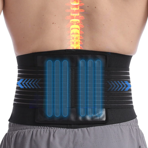 Paskyee Lumbar Support Back Brace for Lower Pain Relief, M (26.8"-34.6") DEMO