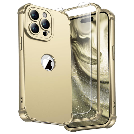 ORETECH Phone Case with Tempered Glass Screen Protector for iPhone 15 Pro NEW