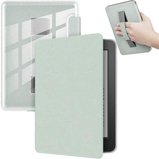 T Tersely Matcha Leather Tablet Case with Hand Strap for 7" Tablets Size 17 NEW