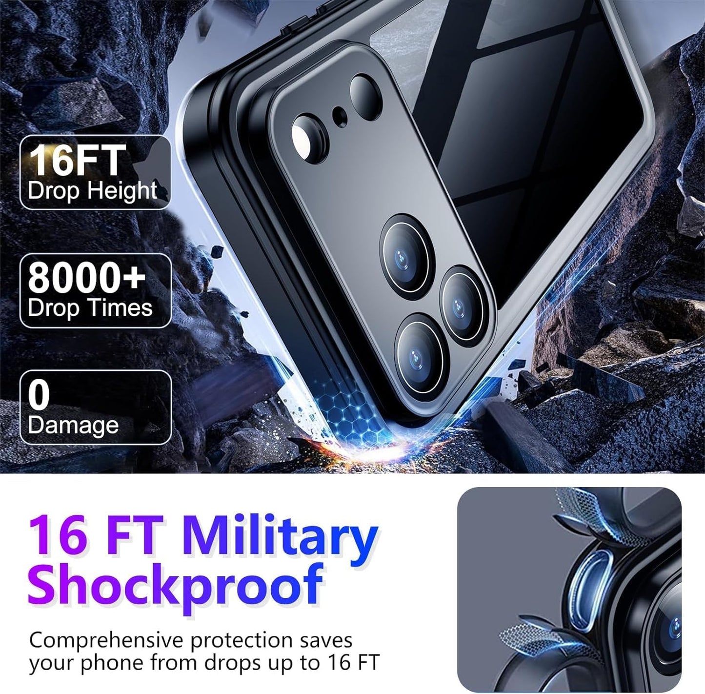Redpepper Waterproof Dustproof Protective Phone Case for iPhone 17 Pro NEW