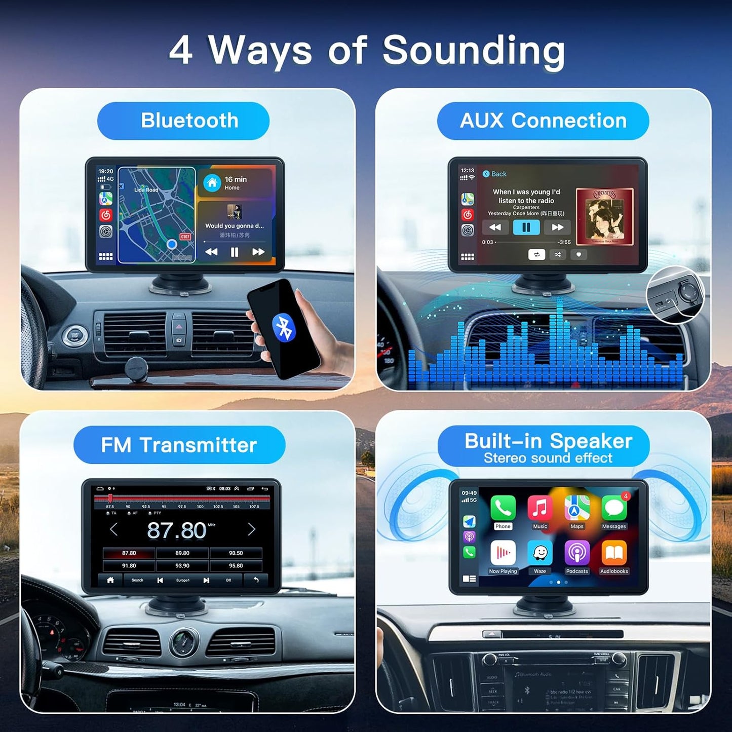 OTNBGSR On-Dash On-Dash-Monitoring Monitoring Touch Screen Car Radio with NEW