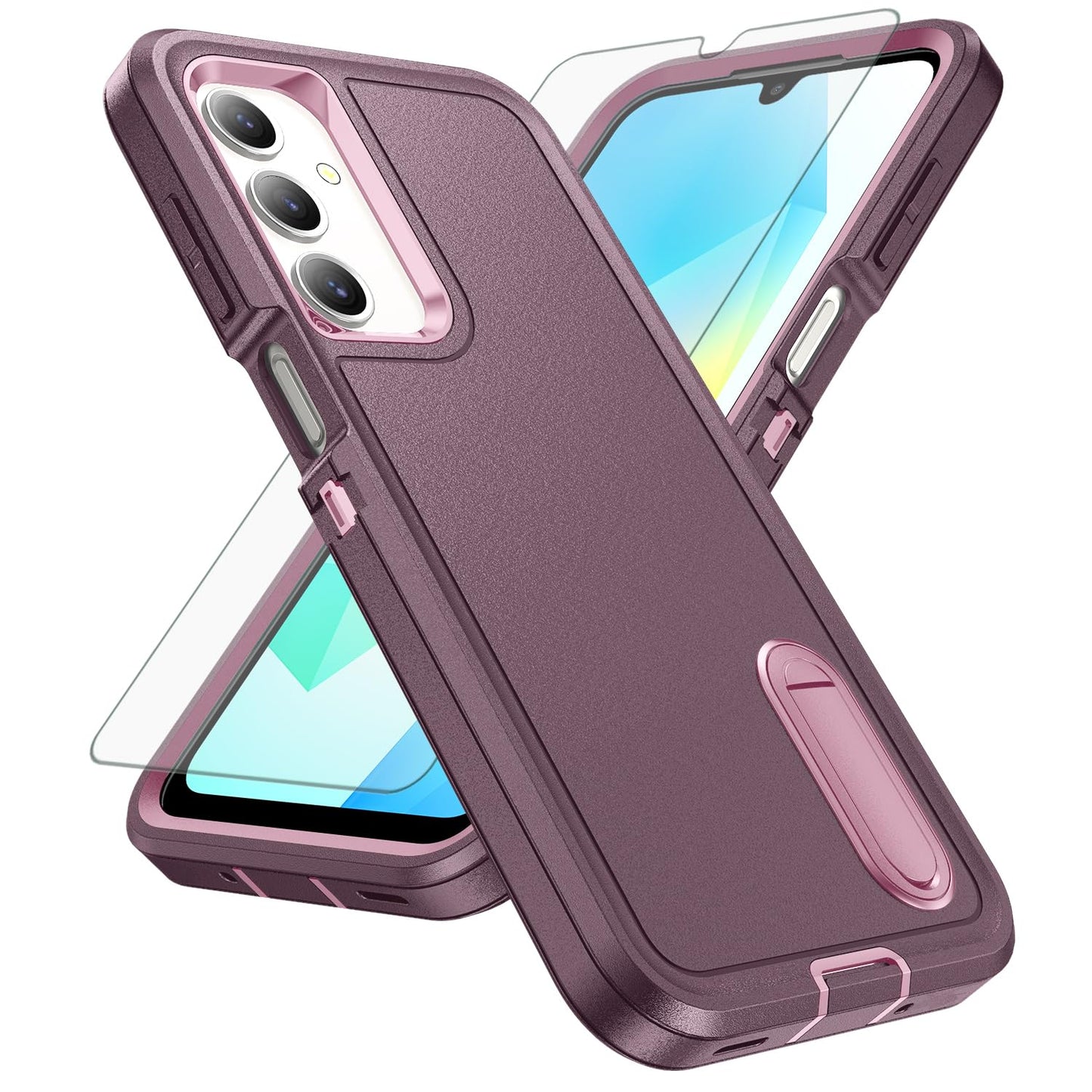 Asuwish Phone Case for Samsung Galaxy A17 5G/4G with Tempered Glass Purple DEMO