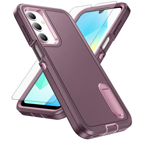 Asuwish Phone Case for Samsung Galaxy A17 5G/4G with Tempered Glass Purple DEMO