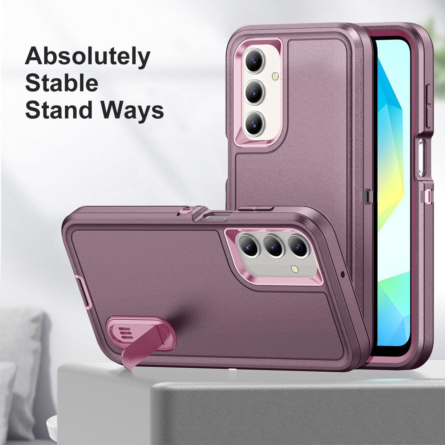 Asuwish Phone Case for Samsung Galaxy A17 5G/4G with Tempered Glass Purple DEMO