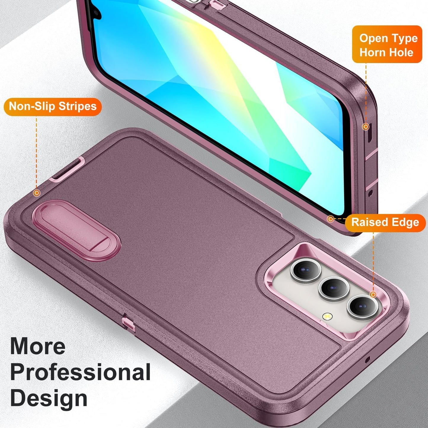 Asuwish Phone Case for Samsung Galaxy A17 5G/4G with Tempered Glass Purple DEMO