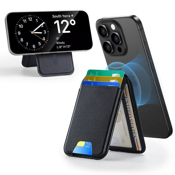 ESR Slim Magnetic Adhesive Card Holder with RFID Blocking Black-5 Cards NEW