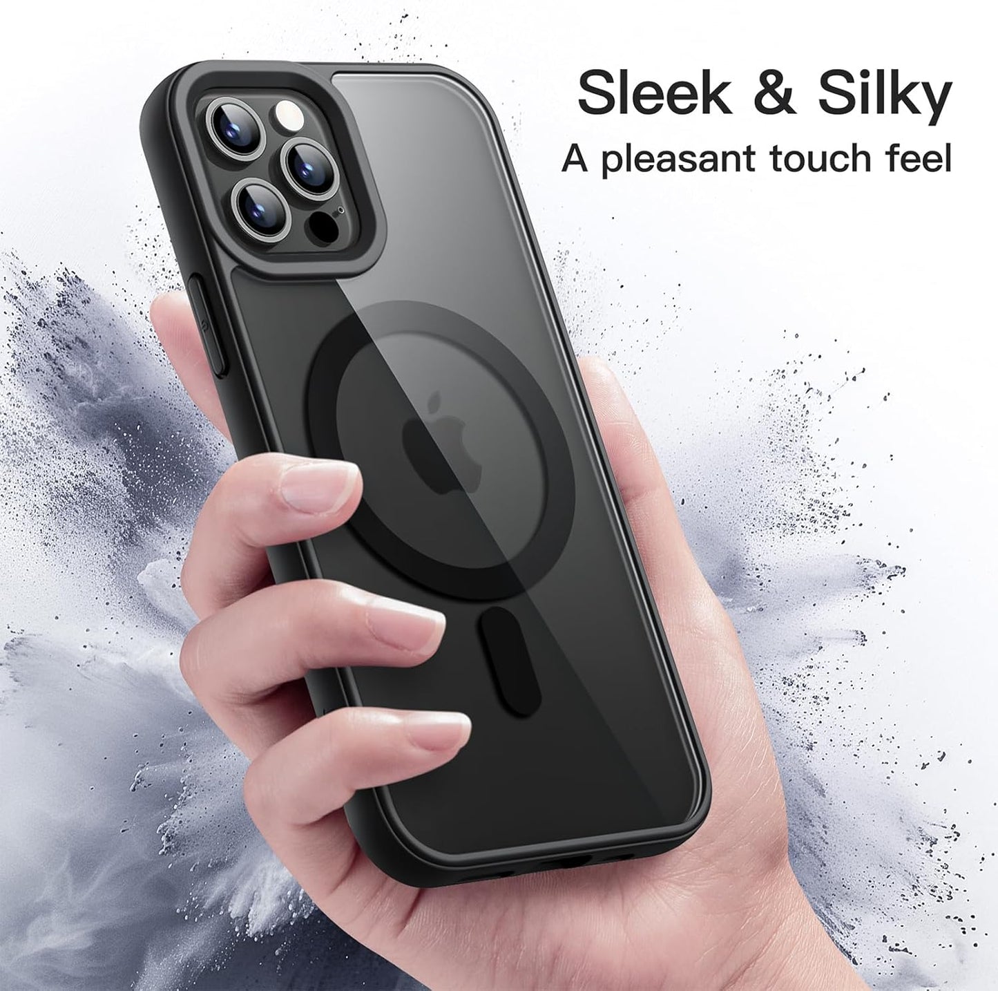 JETech Magnetic Protective Phone Case for iPhone 12/12 Pro 6.1-Inch Black NEW