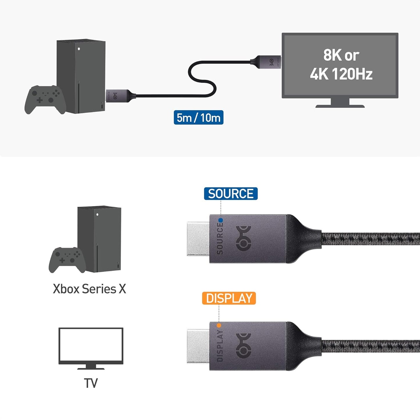 Cable Matters 10m / 32.8ft Ultra High Speed HDMI Fiber Optic Cable, Black NEW