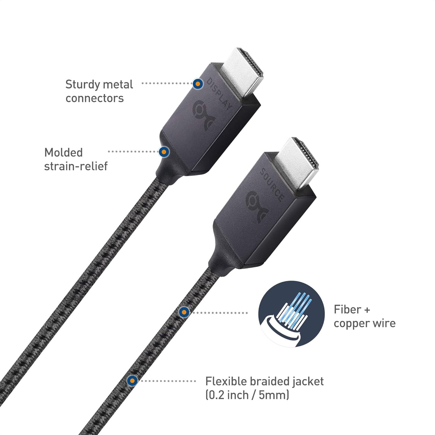 Cable Matters 10m / 32.8ft Ultra High Speed HDMI Fiber Optic Cable, Black NEW