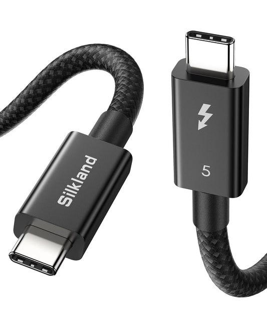 Silkland 80Gbps USB Cables USB-C Cable Thunderbolt 5 Braided High-Speed NEW