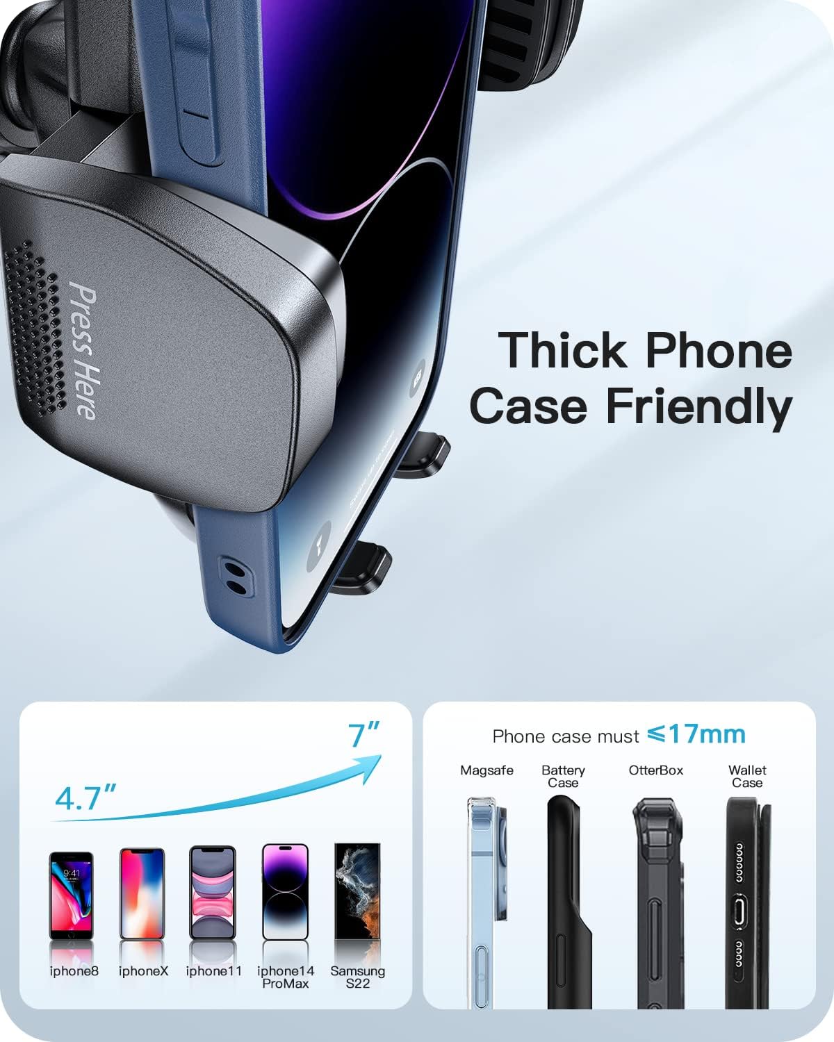 APPS2Car 13-Inch Dash-Mounted Holders Gooseneck Phone Holder for Car NEW