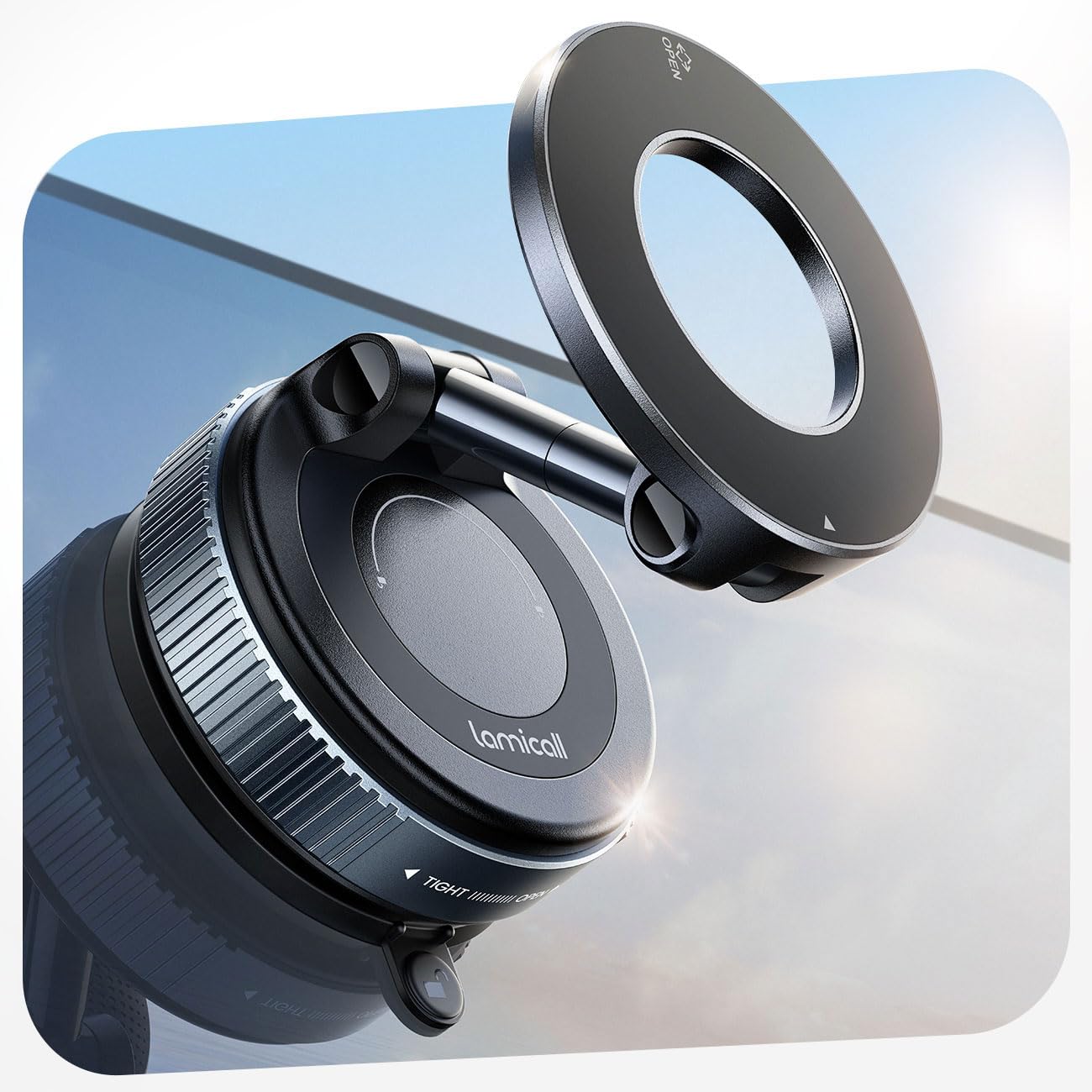 Lamicall Strongest Dash-Mounted Holders Suction Magnetic Dash Mount Holder NEW