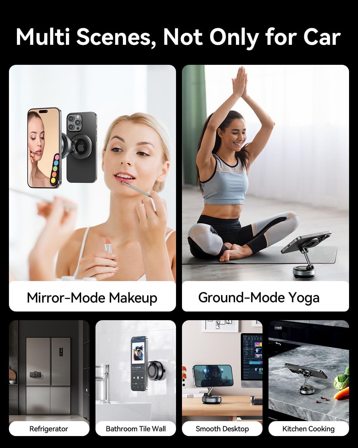 Magnetic Phone Holder Stand with Suction Cup Cradle for MagSafe Devices in NEW