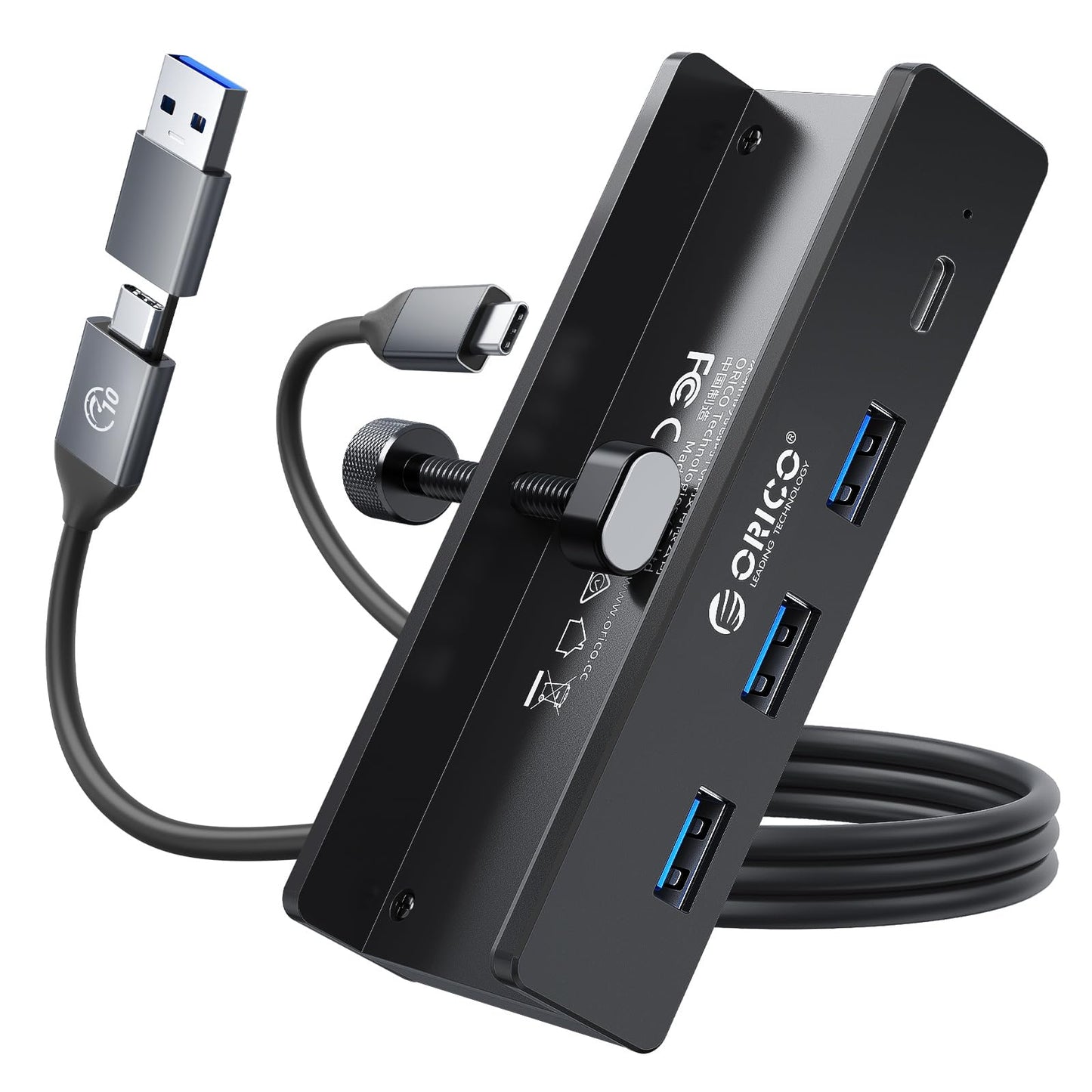 ORICO Aluminum USB Hubs 4-Port USB 3.0 Hub Powered Splitter for Desktops NEW