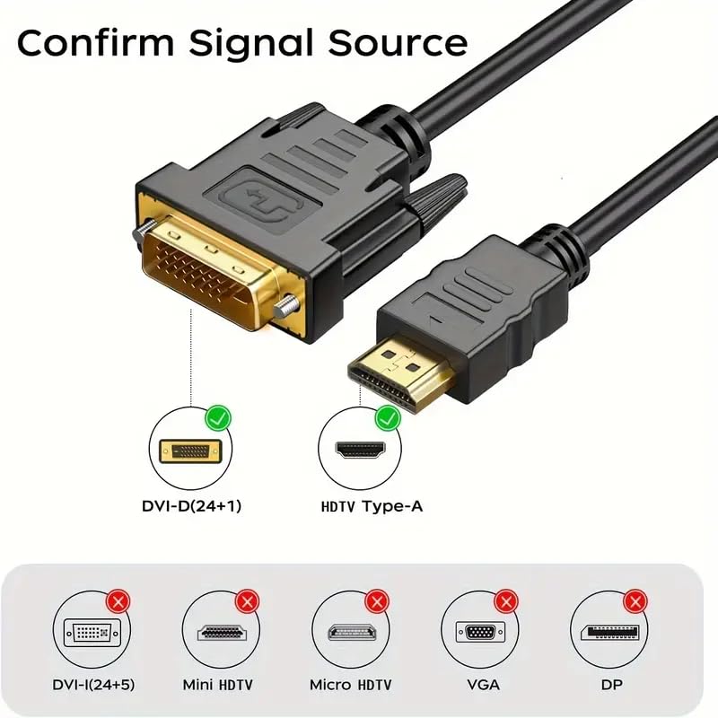 TEKERA DVI to HDMI Adapter Cable - High Speed Male DVI-D 24+1 Converter, DEMO