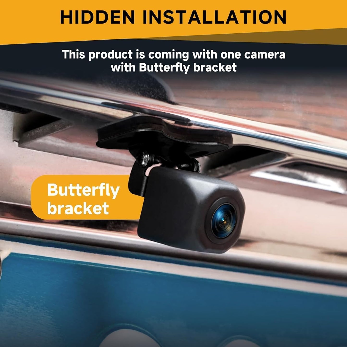 720P Waterproof Backup Camera with Wide Angle Lens for Reversing Cars DEMO