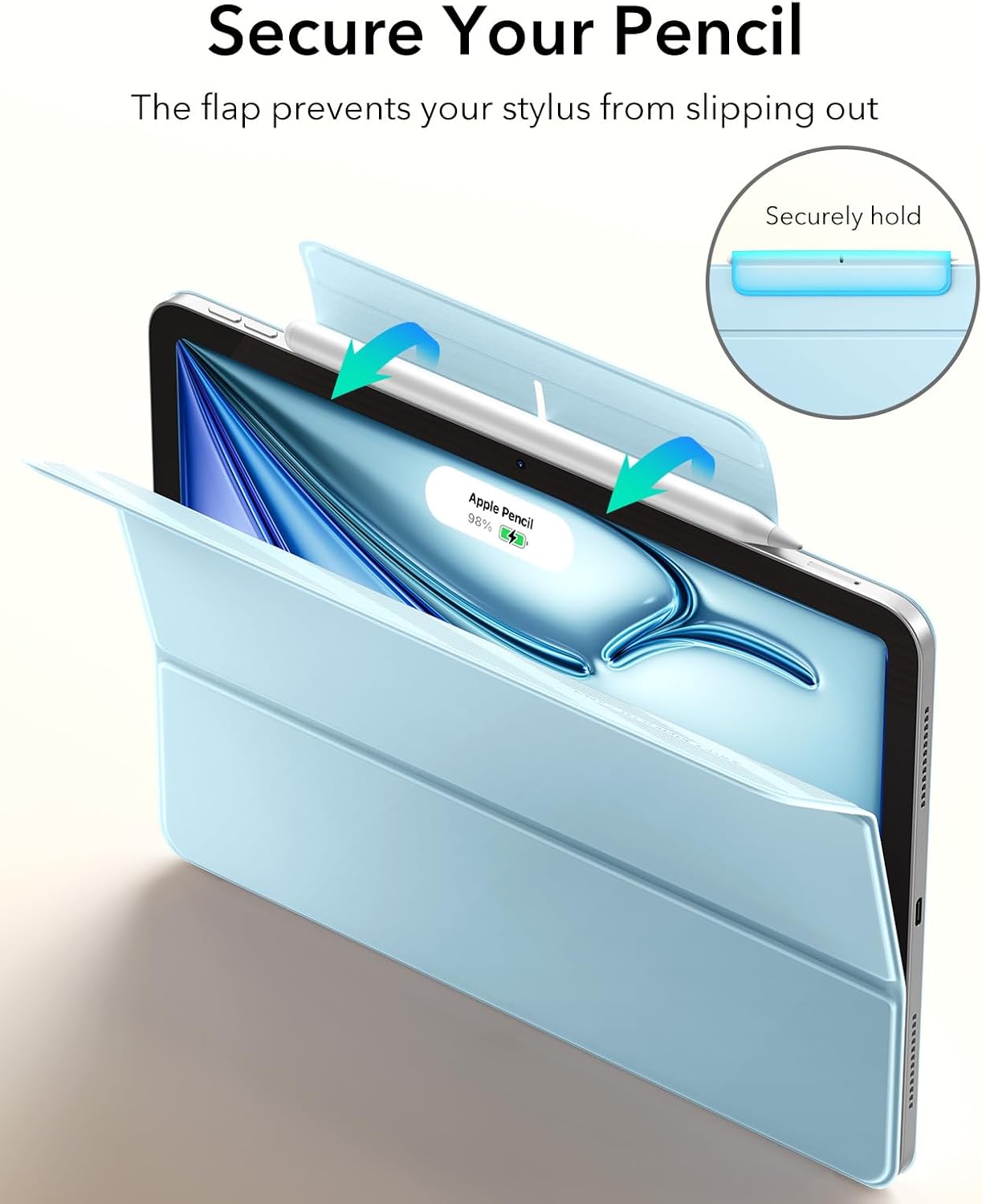 ESR Sky Blue Protective Folio Cover for iPad Air 11" Tablet Case M3/M2/Air NEW