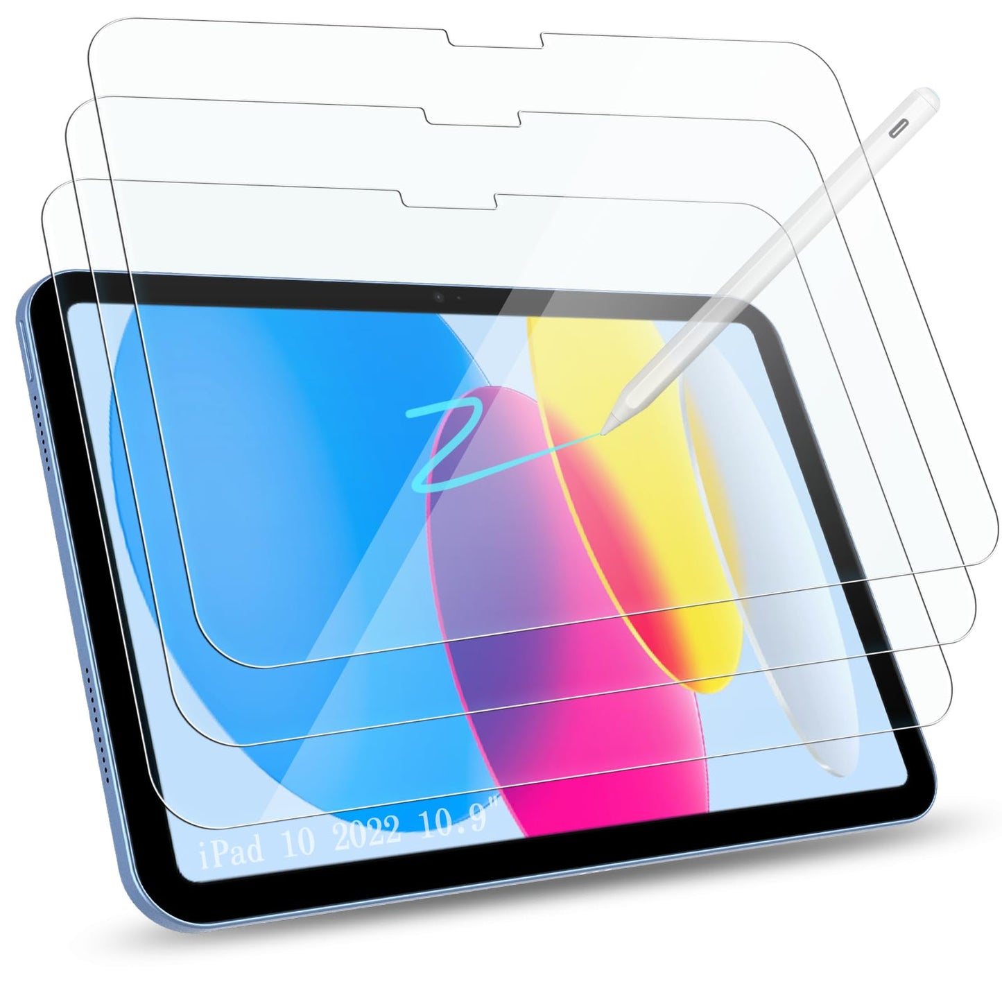 Transparent Tempered Glass Screen Protectors for iPad 10 2022 10.9 Size NEW