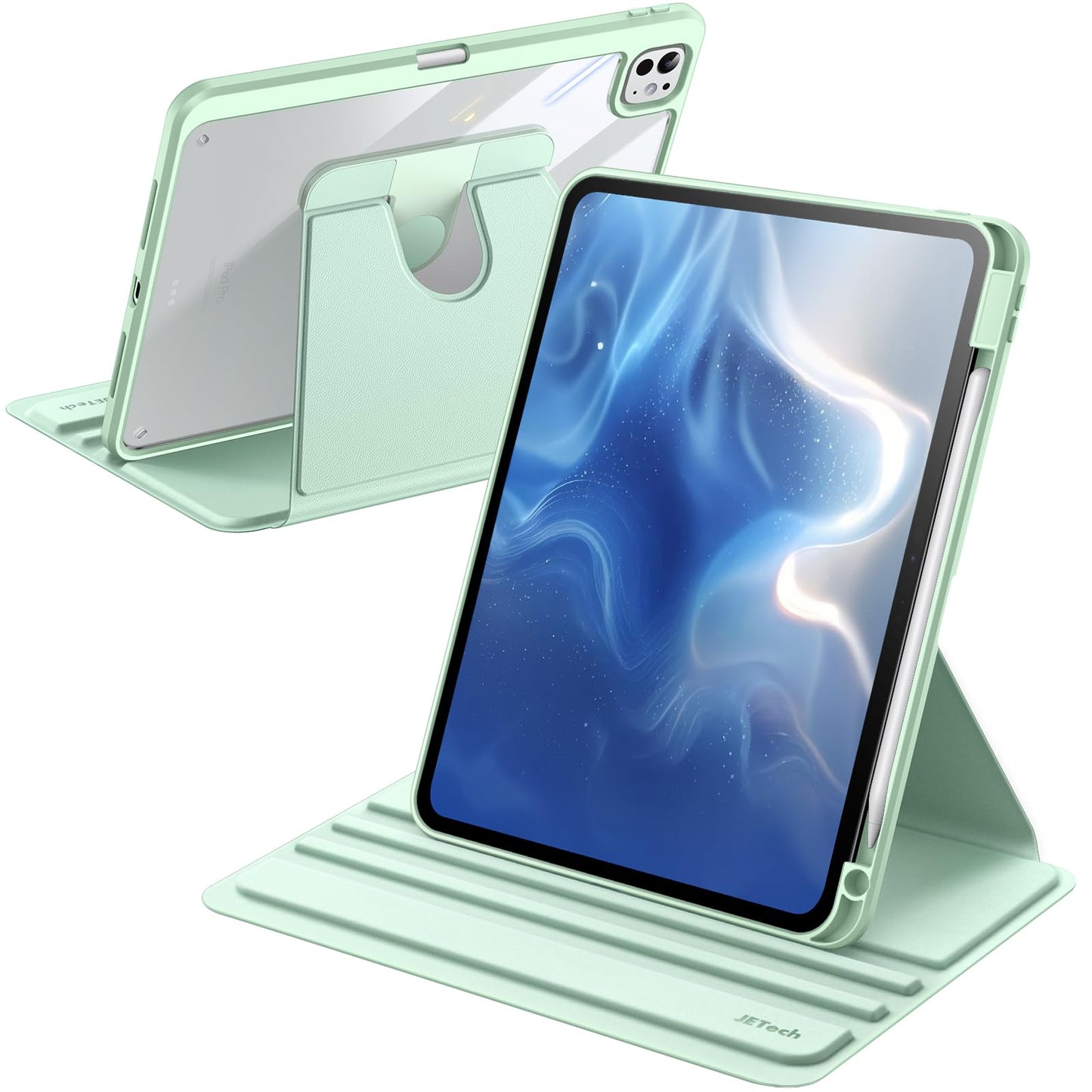 JETech Rotating Tablet Case for iPad Pro 11-Inch, Mint Green, Fits 11" 4/3 DEMO