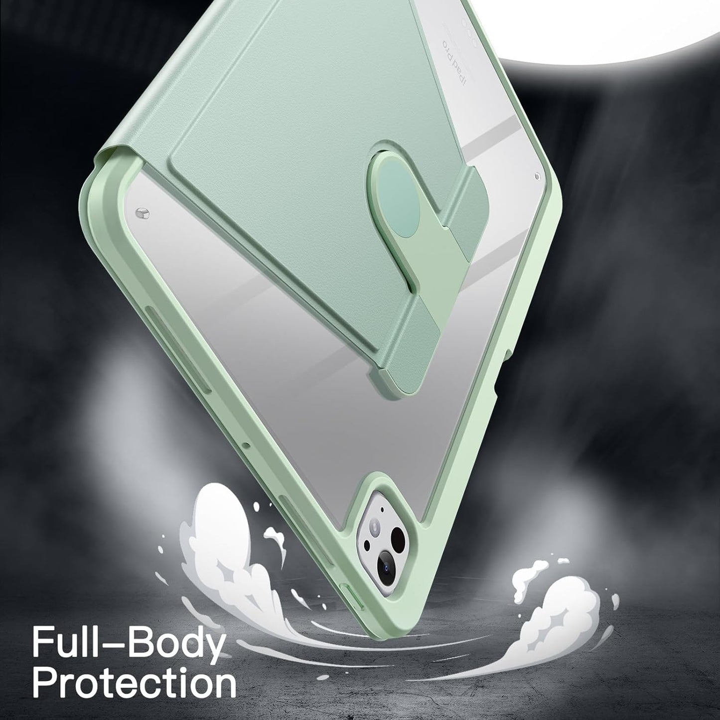 JETech Rotating Tablet Case for iPad Pro 11-Inch, Mint Green, Fits 11" 4/3 DEMO
