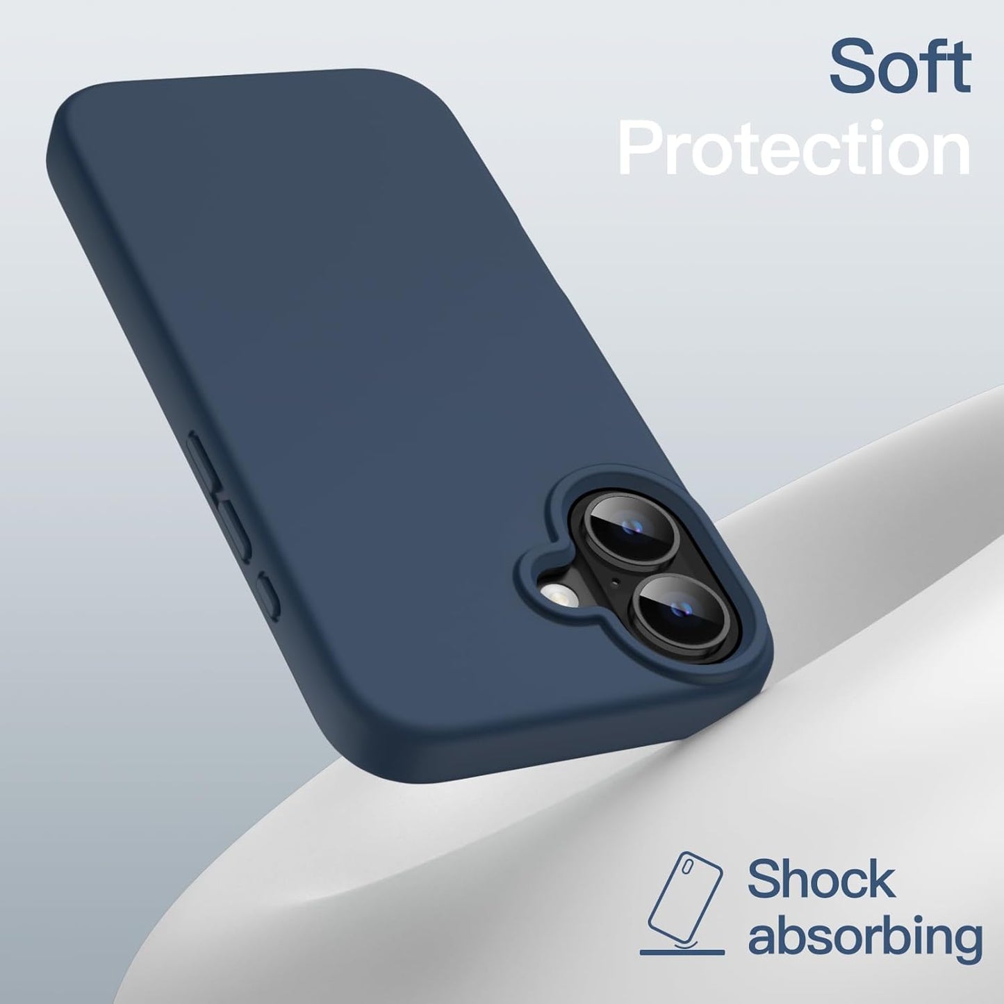 JETech Liquid Silicone Protective Phone Case for iPhone 16 6.1-Inch, Navy NEW
