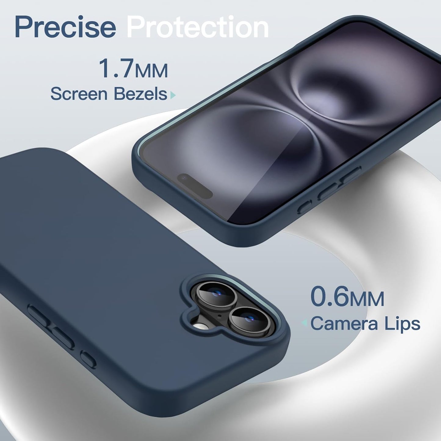 JETech Liquid Silicone Protective Phone Case for iPhone 16 6.1-Inch, Navy NEW