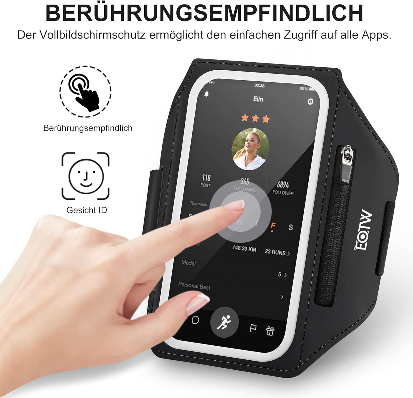 EOTW Mobile Phone Armband Holder Jogging Sports Workout Arm Band Strap NEW