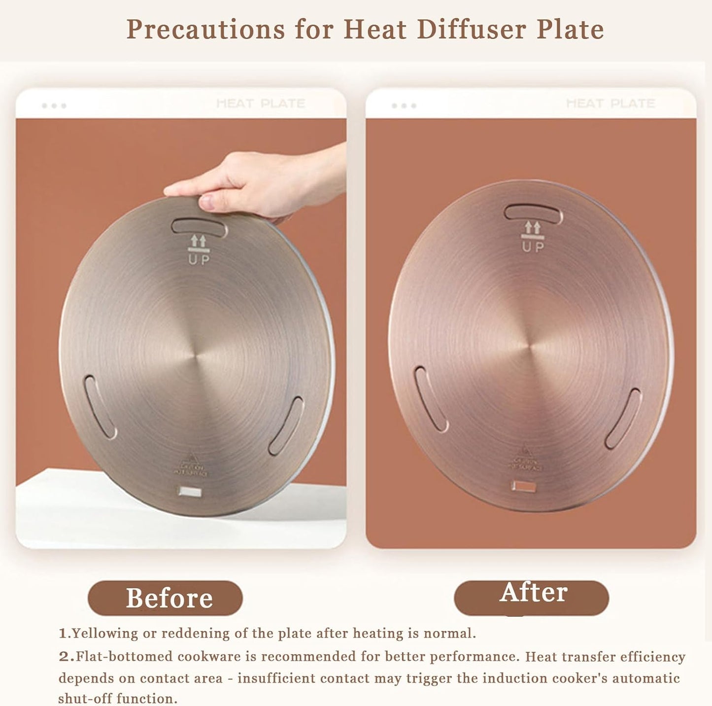 Elegant 11-Inch Rose Gold Heat Diffuser Plates for Gas & Electric Stoves NEW