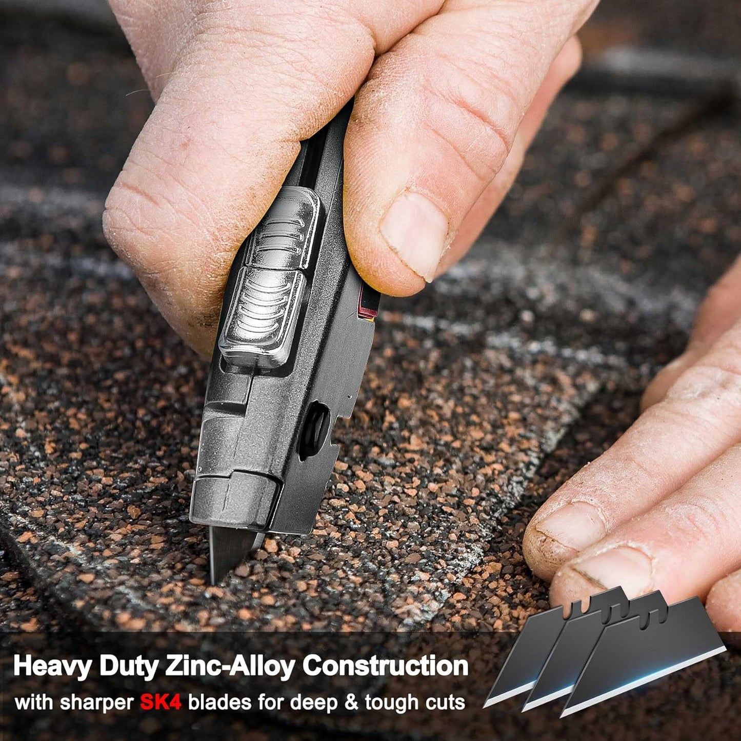 HAUTMEC Heavy-Duty Knives Utility Knife Safety Box Cutter Auto-Retracting DEMO