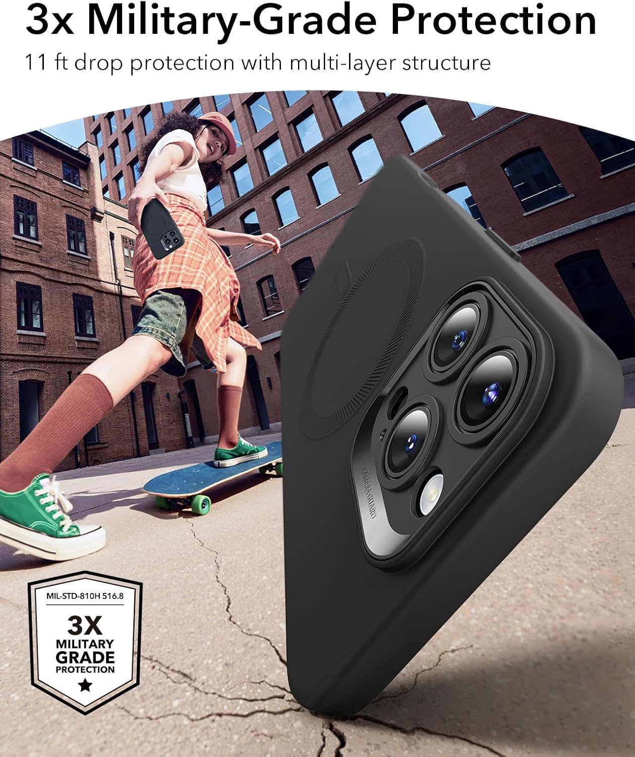 ESR Magnetic MagSafe Phone Case for iPhone 16 Pro Max, Black Size iPhone 16 NEW