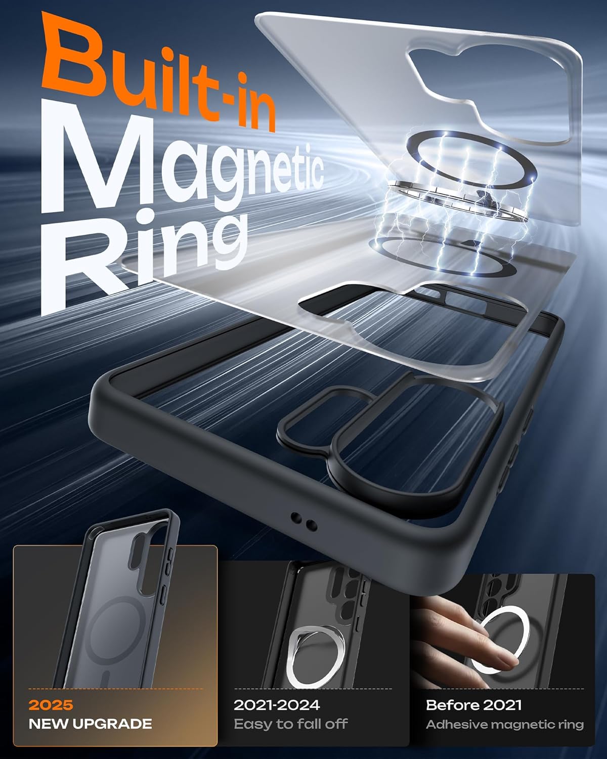 TOCOL Phone Case for Samsung Galaxy S26 Ultra with Magnetic Ring Black– Vinnies Online TOCOL Phone Case for Samsung Galaxy S26 Ultra with Magnetic Ring Black– Vinnies Online
