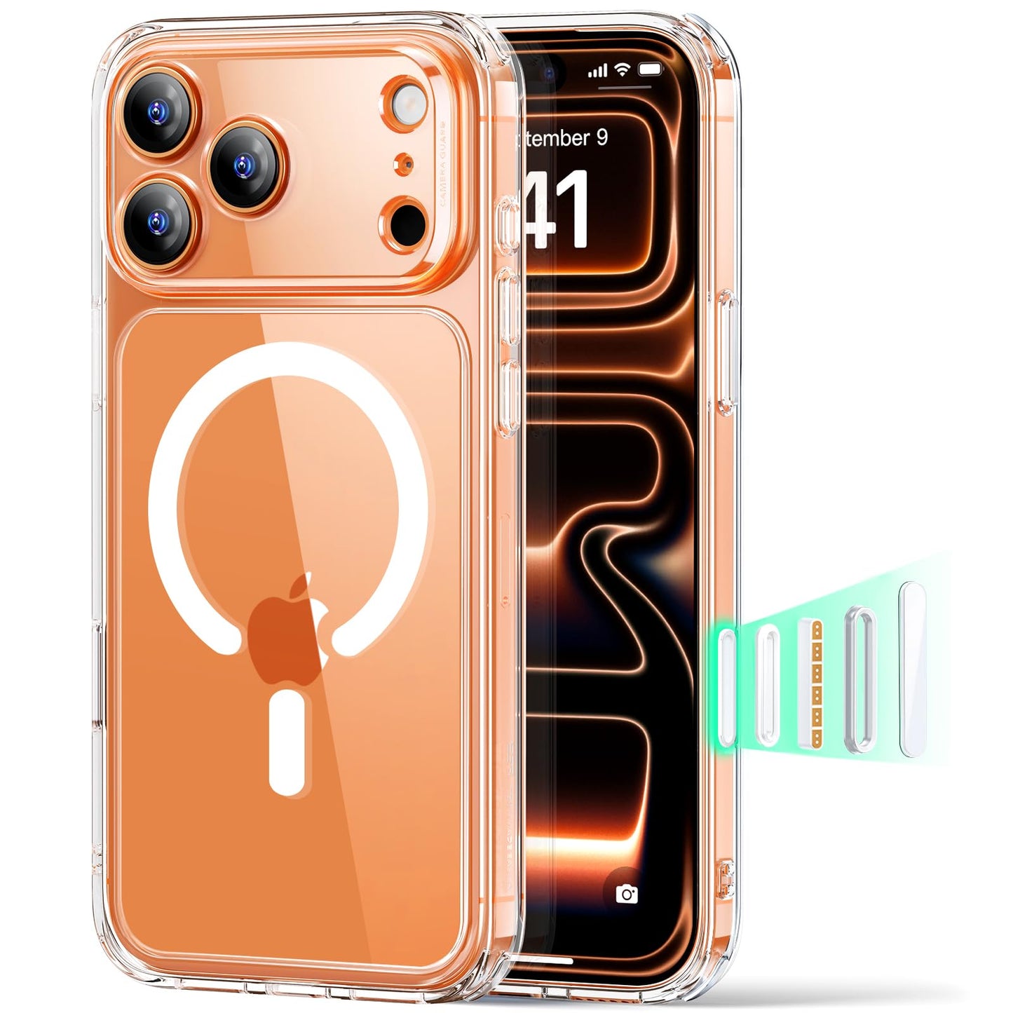 ESR Clear Protective Phone Case for iPhone 17 Pro Max with Camera Cover NEW