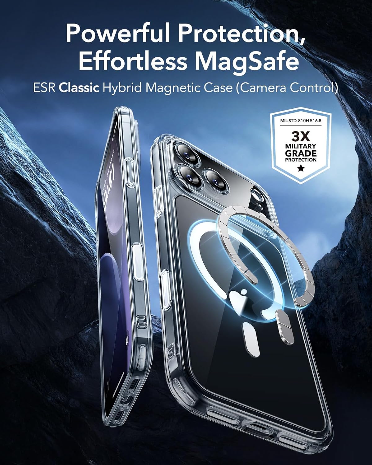 ESR Clear Protective Phone Case for iPhone 17 Pro Max with Camera Cover NEW